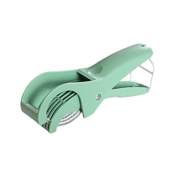 Stainless Steel Fruit Vegetable Slicer, 5- Cutter for Banana Cucumber Strawberry, Ergonomic Handheld Tool with Auto-Rebound & Hook, Safe Kitchen Gadget for Quick Salad Prep