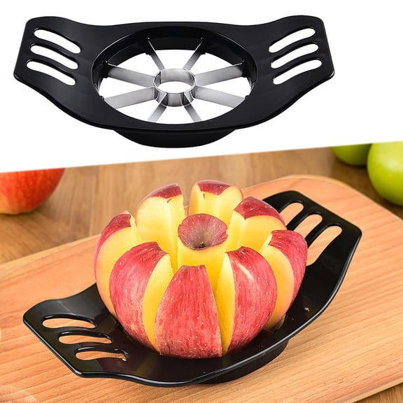 Stainless Steel Fruit Vegetable Slicer Cup Cutter - MiniPomaceous Fruit Strawberry Egg Slicing Tool for Kitchen Prep - Compact Hand Held Chopper with Plastic Housing