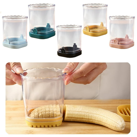 Stainless Steel Fruit and Vegetable Slicer Cutter with Adjustable Thickness, Storage Container, for Strawberries, Bananas, Eggs, Kiwifruit, Easy Clean, Kitchen Tool