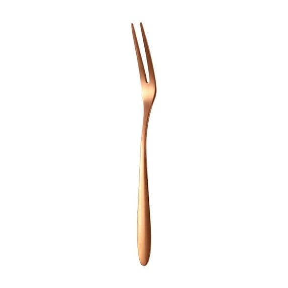 Stainless Steel Fruit fork, Dessert fork, Salad fork, Cake fork, Two tooth, Mirror-Polished, Elegant, Durable, Easy to Handle, Versatile, Food-Grade