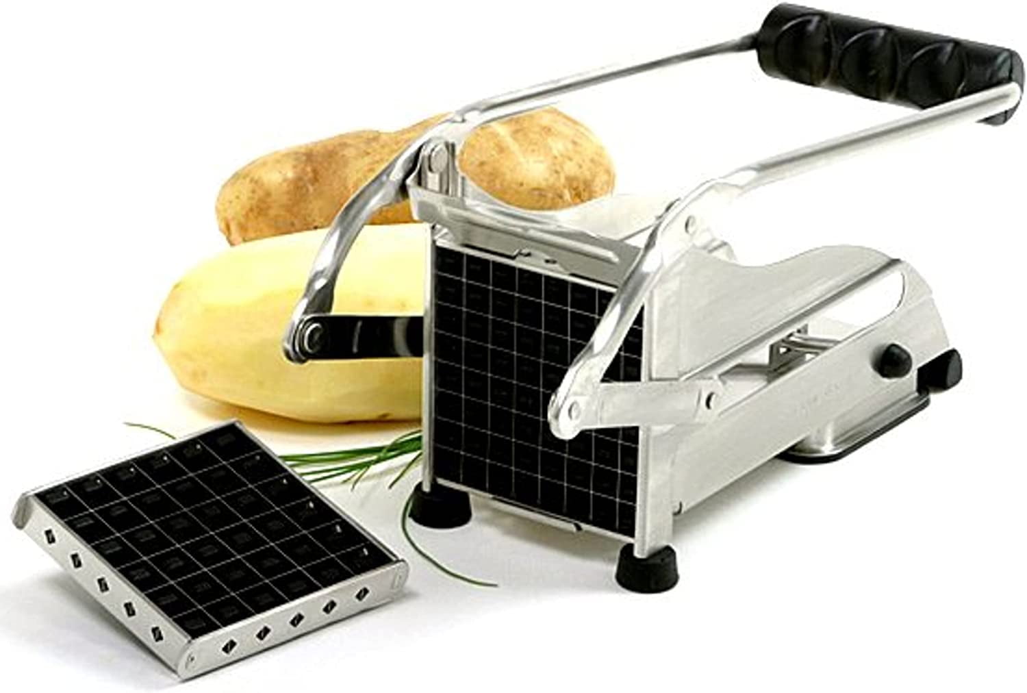 Stainless Steel Commercial French Fry Cutter with Suction Base