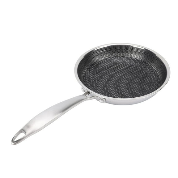 Stainless Steel Fry Pan, Frying Pan Skillet Rustproof Large Capacity  For Cooking