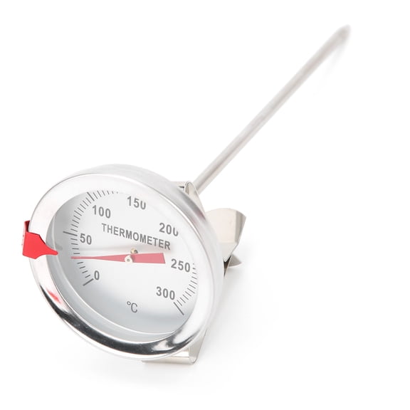 Stainless Steel Fry Thermometer Stainless Steel Deep Fry Thermometer for Oil Pan 5cm Dial TTE35125