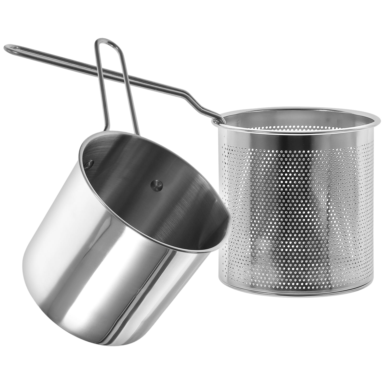 Stainless Steel Fryer Pot Home Airfryer Deep Fryers for The with Basket