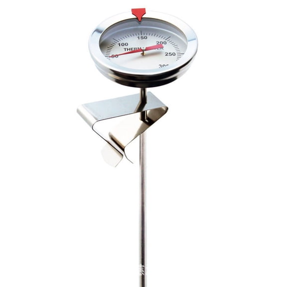 Stainless Steel Frying Pan Thermometer Sugar Oil Thermometer With Fixed Clip