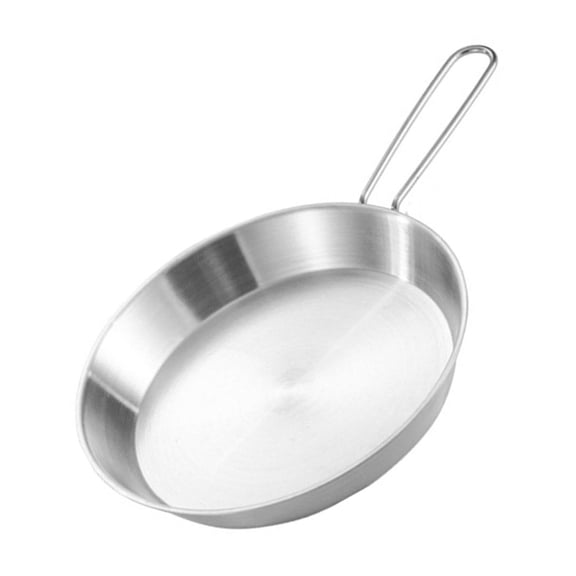 Space Efficient Stainless Steel Frying Pans Nonstick Kitchen Cooking Frypan with Folding Handle Camping Cookware