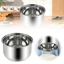 Stainless Steel Functional Rice Cooker Replacement Inner Pot, Round Rice Cooker Replacement Pot, Inner Cooking Bowl Rice Maker Cooker Pots for Home Kitchen (1.6L(6.7x3.7Inch))