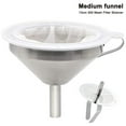 thumbnail image 1 of Stainless Steel Funnel, 304 Stainless Steel Kitchen Funnel with 200 Mesh Food Filter Strainer for Transferring Liquids, Oil, Making Jam, 1 of 9