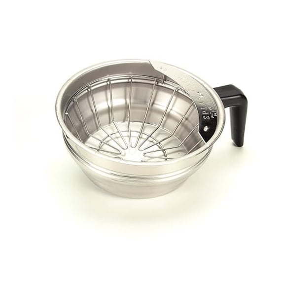 Stainless Steel Funnel 7.12 Inch - Black Handle Kitchen Funnels for Oil, Water, Wine, Vinegar - Commercial Grade Funnel for Pouring