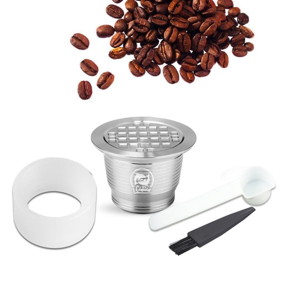 Stainless Steel Funnel,Coffee Cup Filter Stainless Steel Coffee Compatible With Stainless With Brush Spoon Filter With Brush Cup Filter With Coffee Reusable Refillable Buzhi hole