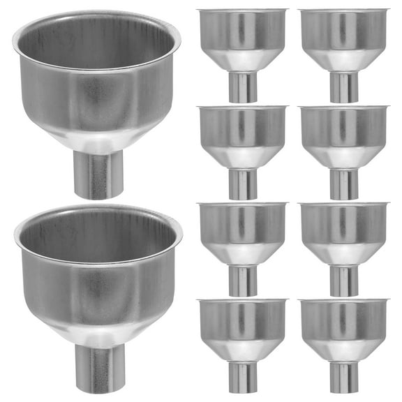 Stainless Steel Funnel Funnels for Filling Bottles Oil Small Mini Wide Mouth 10 Pcs