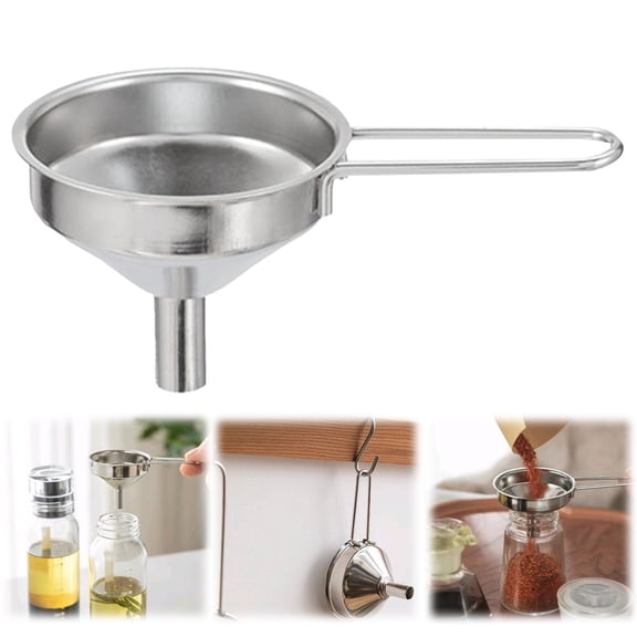 Stainless Steel Funnel with Long Handle – Food Grade, Angled Oil & Liquor Filling Funnel for Bottles, Essential Oils, and Kitchen Use,funnels for kitchen use filling bottles