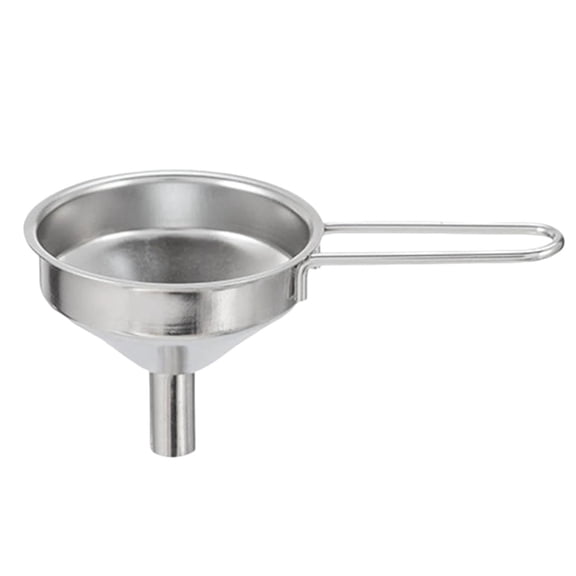 Stainless Steel Funnel - Long Handle Oil Filling Funnel for Bottles, Liquor Flasks & Kitchen Transfer - Hangable, Angled Design, Food Grade