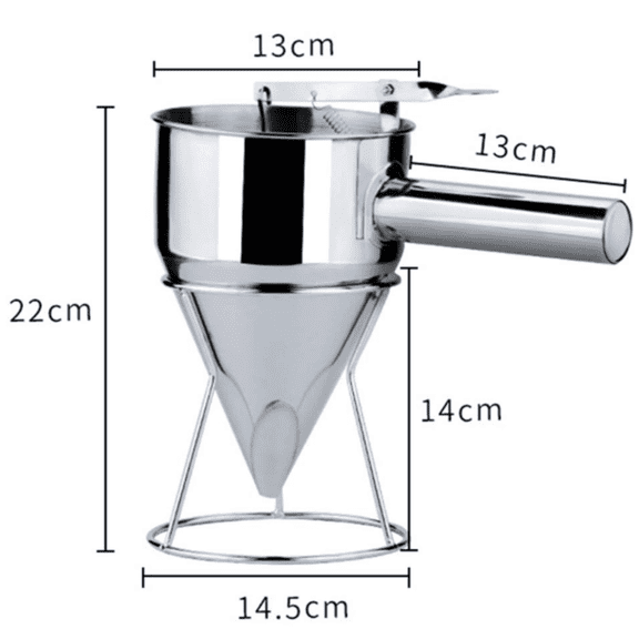 Stainless Steel Funnel Octopus Balls Funnel Tool, Waffle Batter Dispenser Pancake Maker Cooking Tools
