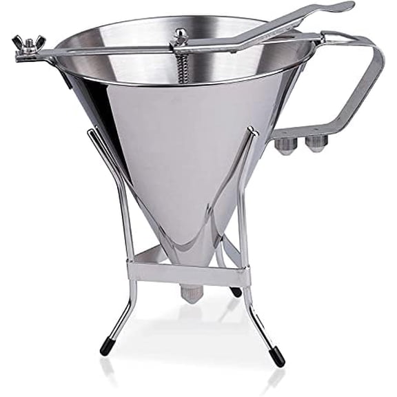 Stainless Steel Funnel With Three Nozzles And Stand - Professional Commercial Cake Decorating Tool$$Home Decor, Kitchen, & Other