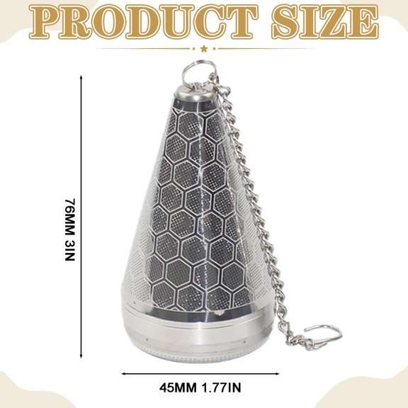 Stainless Steel Funnel and Tea Infuser - 304 Stainless Steel Mesh Funnel - 2-in-1 Kitchen Funnel for Liquid Transfer Tea Brewing - 1 Funnel