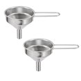 thumbnail image 1 of Stainless Steel Funnels, Funnels for Filling Bottles, Kitchen Small Funnel Liquor Flask Funnels with Long Handle, Angable Oil Filling Funnel for Transferring Essentiall Oils(2PC), 1 of 7