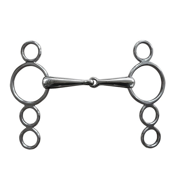 Stainless Steel Gag Bit Horse Tacks Horse Bit Jointed Mouth Horse Equipment