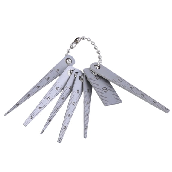 Stainless Steel Gaps Gauge Measuring Tool Set 7Pieces Tapered Ruler for Builders Designers Construction and Woodworking