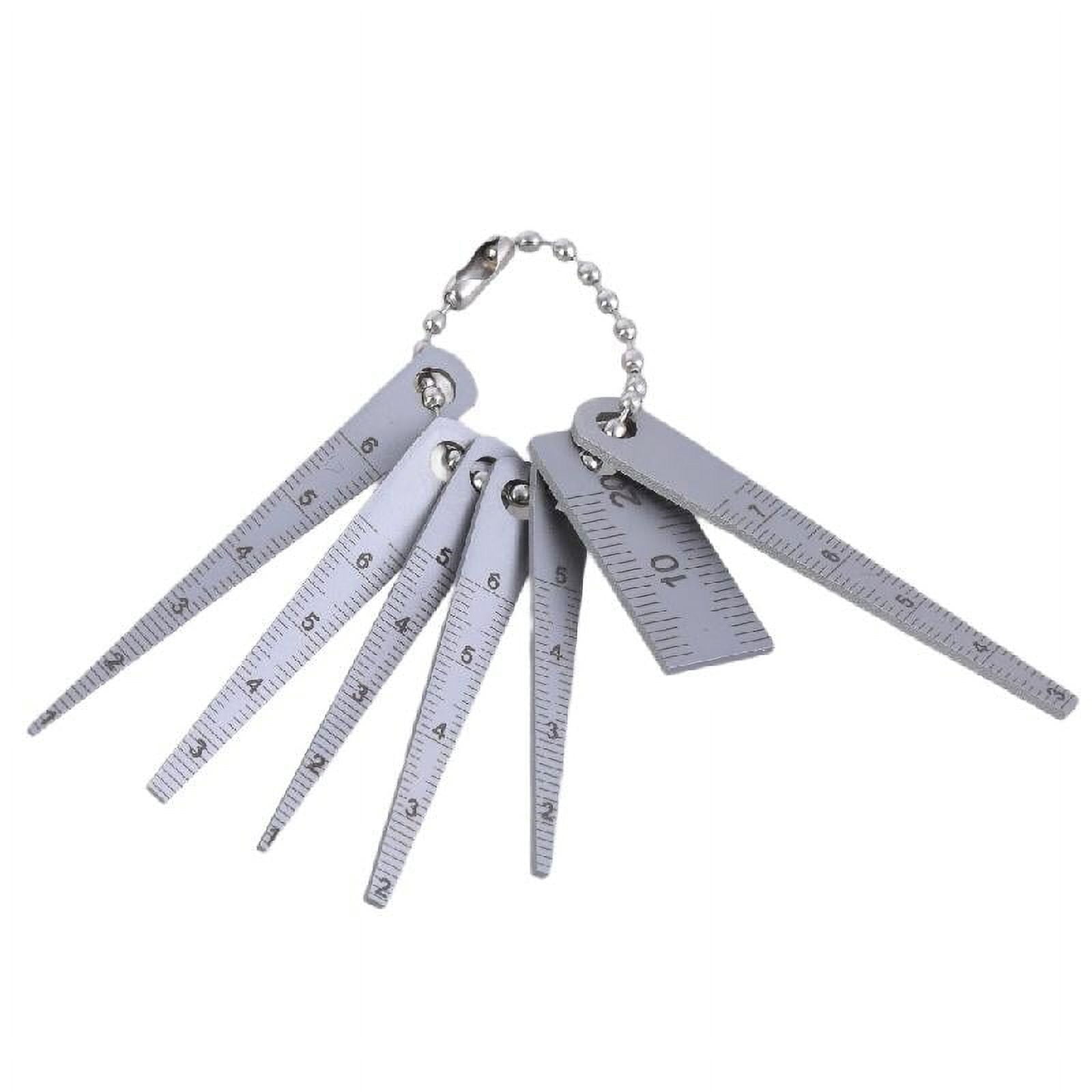 Stainless Steel Gaps Gauge Tapered Ruler Set 7Pieces with Clear Scale ...