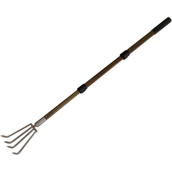 Stainless Steel Garden Claw rake Multifunctional rake, Lengthened Aluminum Alloy Handle, can be Used for Weeding and loosening The Soil in The Garden, and can Also be Used for Treasure Digging