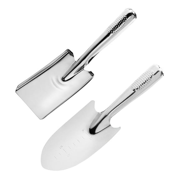 Stainless Steel Garden Shovel | Multi-Purpose Digging Tool for Planting Flowers & Vegetables | Moss & Weed Removal | Long Handle Flat Head Design | Outdoor & Household Use