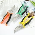 thumbnail image 1 of Stainless Steel Gardening Shears with Safety Lock, Ergonomic Double Finger Grip, Spring-Loaded Pruning Scissors for Orchard, Flower, Tree, Herb Trimming (19cm), 1 of 9