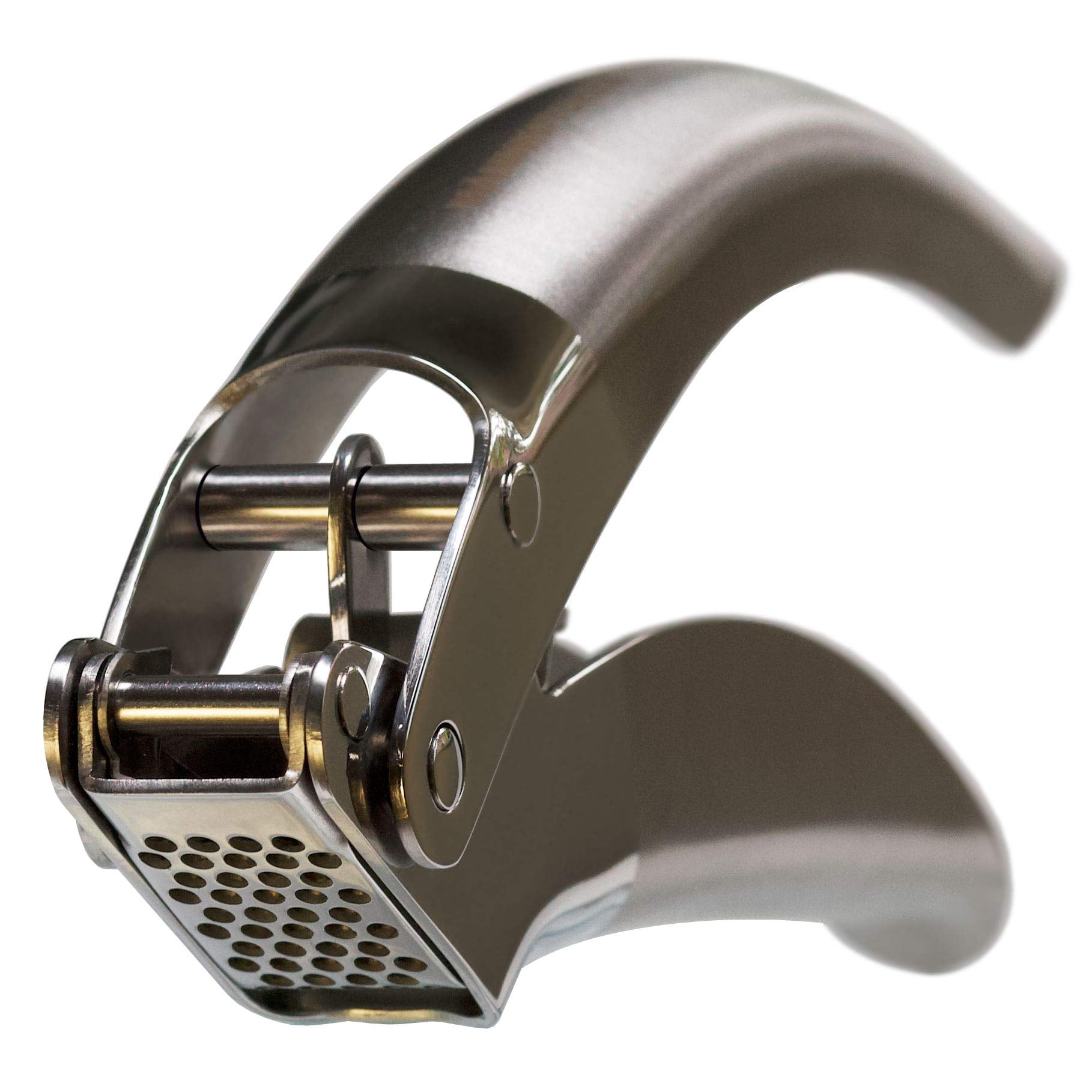Stainless Steel Garlic Press  Heavy Duty Professional Grade Double Lever-assisted Mincer With High Capacity Reservoir - Easy To Clean And Rust Free
