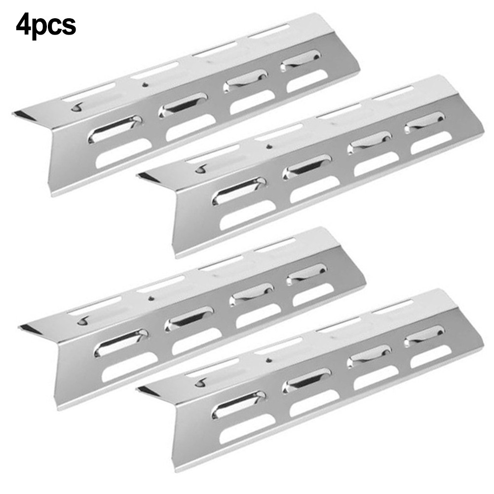 Stainless Steel Gas Grill Burner Cover Tent Shield Plate Deflector