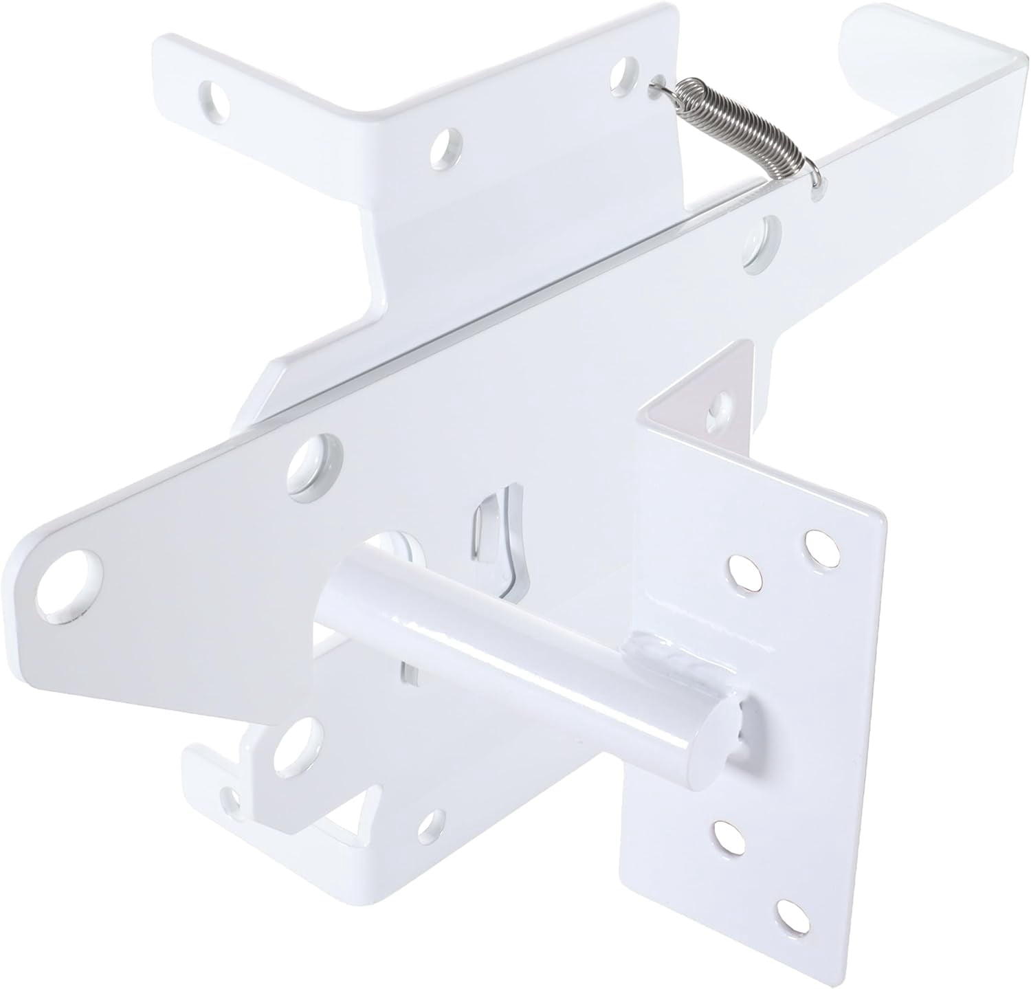 Stainless Steel Gate Latch for Vinyl and Wood Fence and Gates, Heavy Duty Stainless Steel Latch (White)