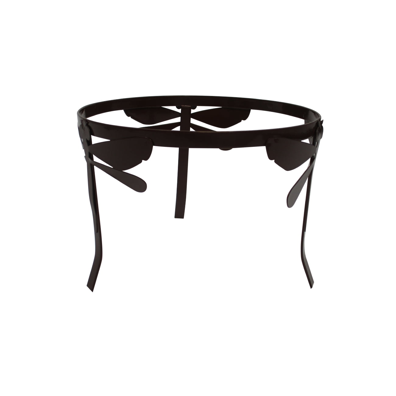 Stainless Steel Gazing Mirror Ball Metal Pedestal Stand (Dragonfly Design)