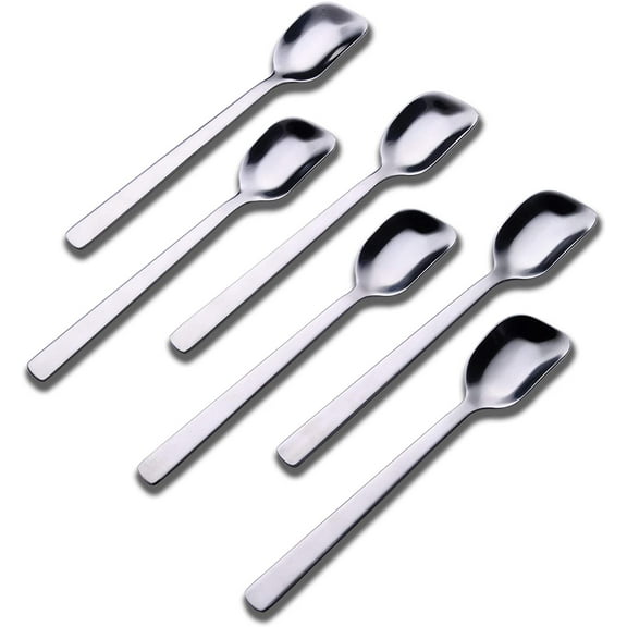 Stainless Steel Gelato/ Ice Cream Spoon, Fruit Spoon, Dessert Spoon, 6.4-inch, Set of 6