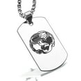 thumbnail image 1 of Stainless Steel Gemini Zodiac (Twins) Dog Tag Pendant Necklace, 1 of 3