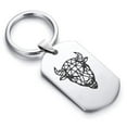 thumbnail image 1 of Stainless Steel Geometric Polygon Bison Animal Dog Tag Keychain Circle Ring, 1 of 2