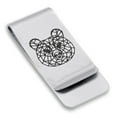 thumbnail image 1 of Stainless Steel Geometric Polygon Brown Bear Animal Classic Slim Money Clip Credit Card Holder, 1 of 2