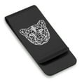 thumbnail image 1 of Stainless Steel Geometric Polygon Cheetah Animal Classic Slim Money Clip Credit Card Holder, 1 of 2