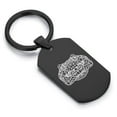thumbnail image 1 of Stainless Steel Geometric Polygon Crocodile Animal Dog Tag Keychain Circle Ring, 1 of 2