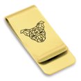 thumbnail image 1 of Stainless Steel Geometric Polygon Dog Animal Classic Slim Money Clip Credit Card Holder, 1 of 2