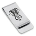 thumbnail image 1 of Stainless Steel Geometric Polygon Elephant Animal Classic Slim Money Clip Credit Card Holder, 1 of 2