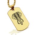 thumbnail image 1 of Stainless Steel Geometric Polygon Elephant Animal Dog Tag Pendant Necklace, 1 of 3