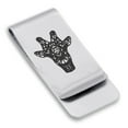 thumbnail image 1 of Stainless Steel Geometric Polygon Giraffe Animal Classic Slim Money Clip Credit Card Holder, 1 of 2
