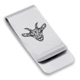 thumbnail image 1 of Stainless Steel Geometric Polygon Goat Animal Classic Slim Money Clip Credit Card Holder, 1 of 2