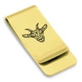 thumbnail image 1 of Stainless Steel Geometric Polygon Goat Animal Classic Slim Money Clip Credit Card Holder, 1 of 2