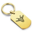 thumbnail image 1 of Stainless Steel Geometric Polygon Goat Animal Dog Tag Keychain Circle Ring, 1 of 2