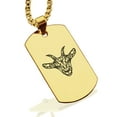 thumbnail image 1 of Stainless Steel Geometric Polygon Goat Animal Dog Tag Pendant Necklace, 1 of 3