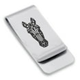 thumbnail image 1 of Stainless Steel Geometric Polygon Horse Animal Classic Slim Money Clip Credit Card Holder, 1 of 2