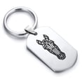 thumbnail image 1 of Stainless Steel Geometric Polygon Horse Animal Dog Tag Keychain Circle Ring, 1 of 2