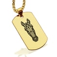 thumbnail image 1 of Stainless Steel Geometric Polygon Horse Animal Dog Tag Pendant Necklace, 1 of 3