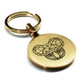 thumbnail image 1 of Stainless Steel Geometric Polygon Koala Animal Round Medallion Keychain Circle Ring, 1 of 2