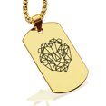 thumbnail image 1 of Stainless Steel Geometric Polygon Lion Animal Dog Tag Pendant Necklace, 1 of 3